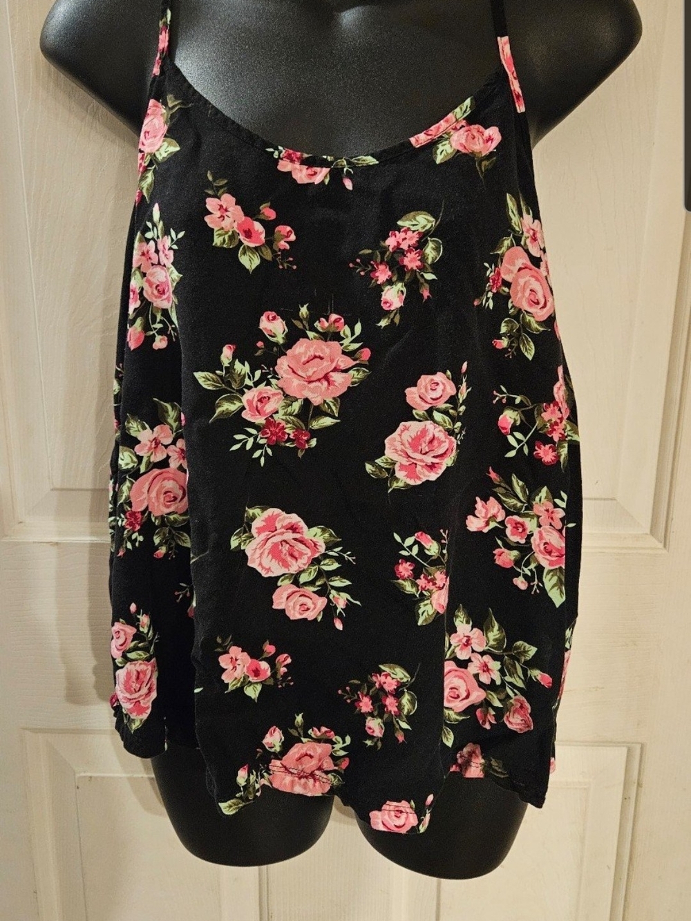 No Boundaries Top with Pink Rose Floral Print
